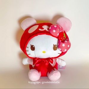 🧡 SOLD 🧡 BIG Sanrio Hello Kitty Red Strawberry Panda Plush